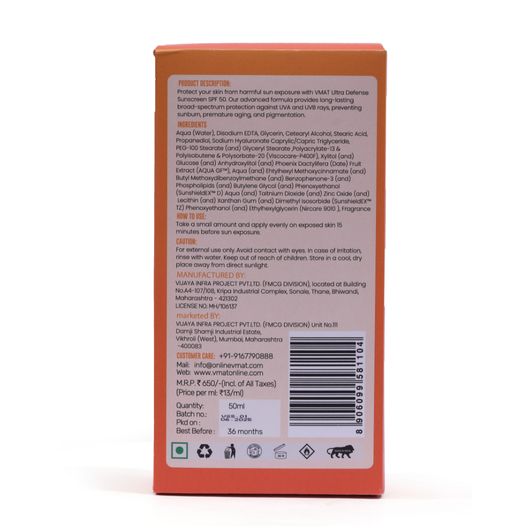 VMAT Ultra Bioray Defense Sunscreen SPF 50+
